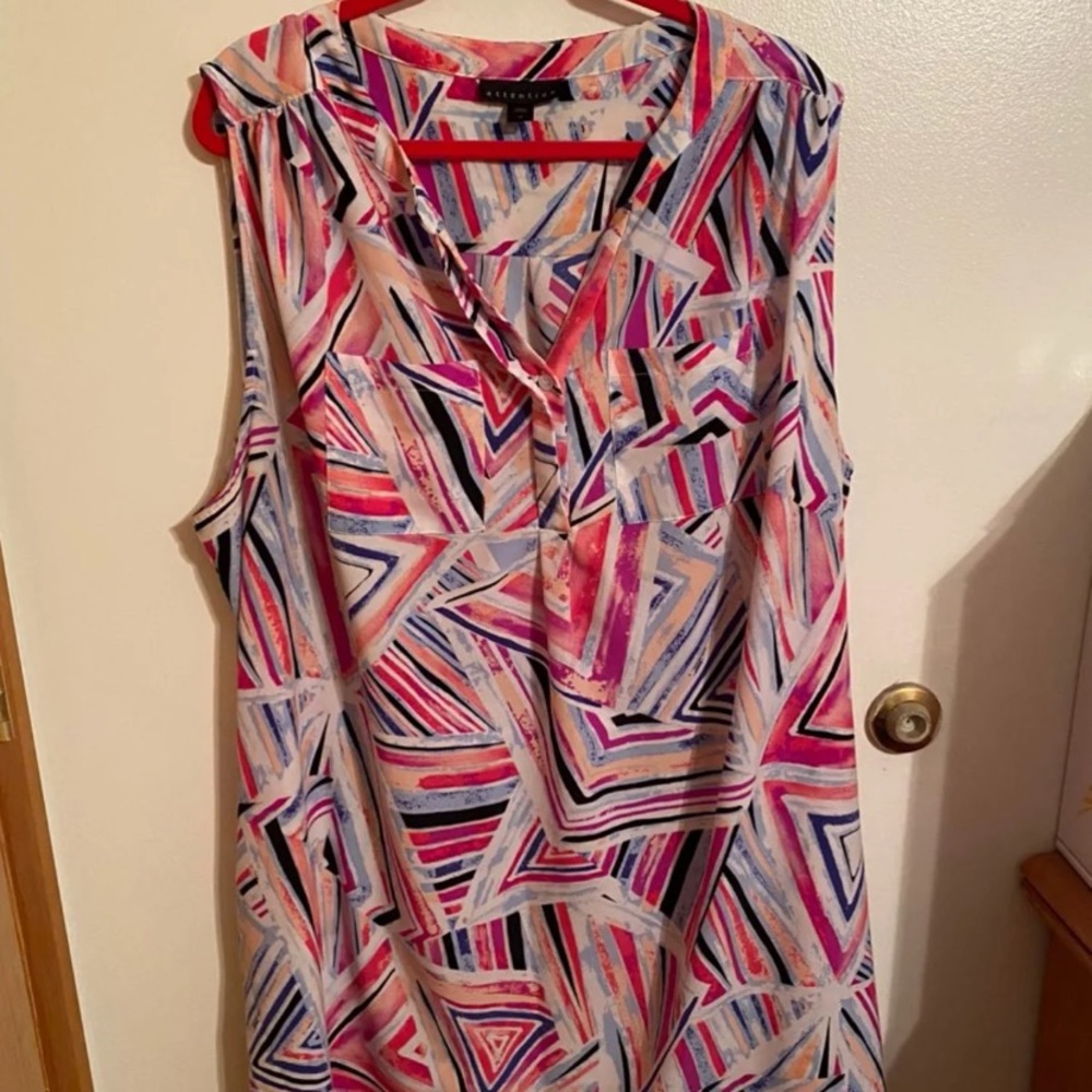 Plus Size Multicolored after Flow Dress